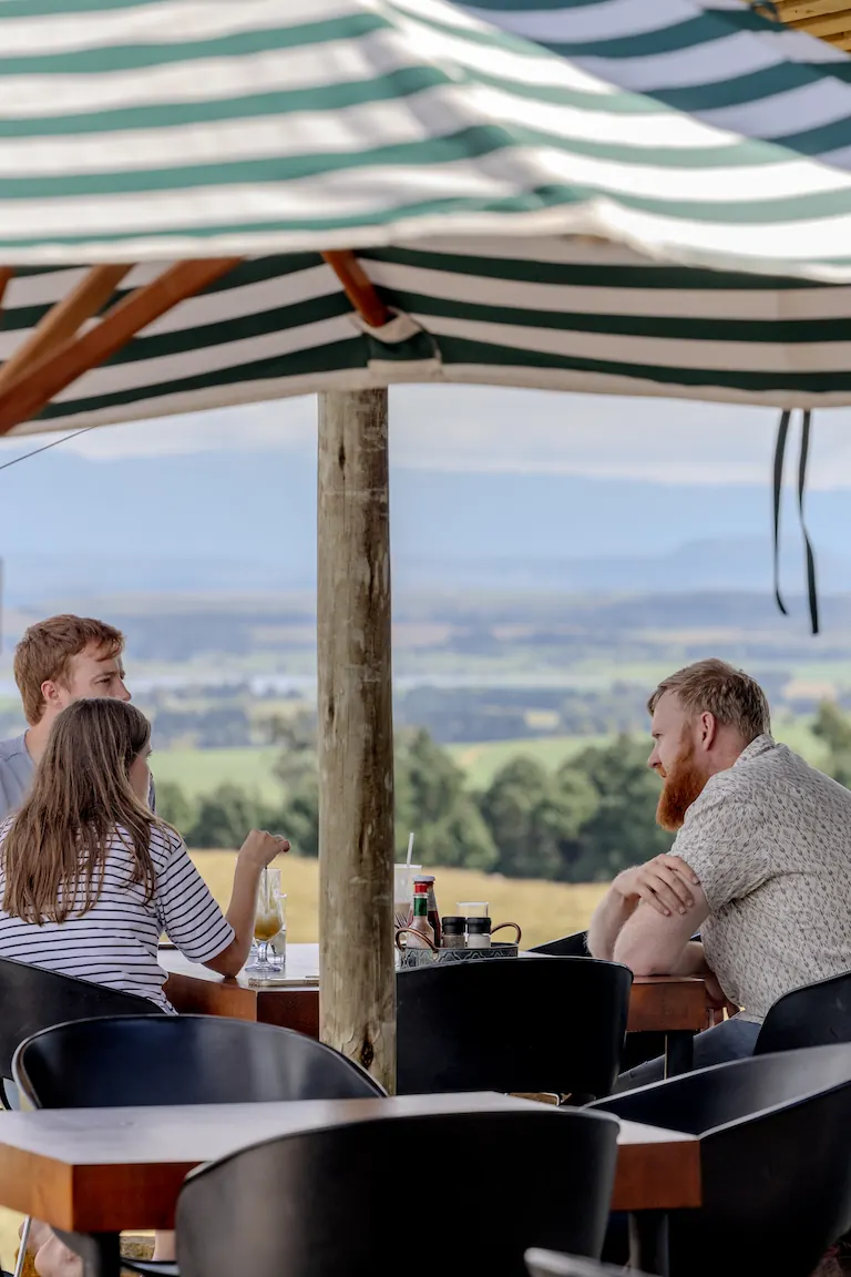 Guests enjoying a drink at Blueberry Brewery