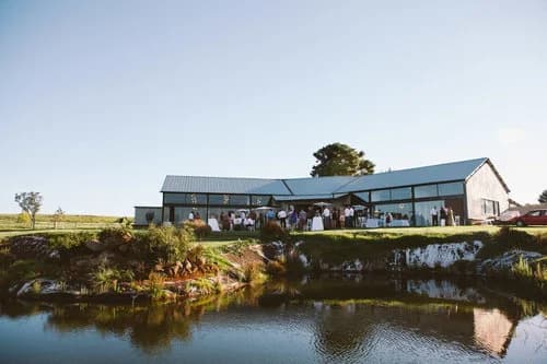 Netherwood reception venue seen across the dam