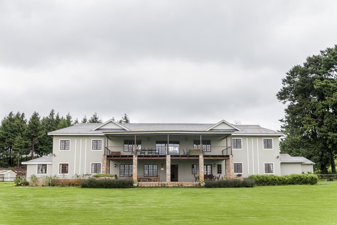 Lidgett's Grant Lodge and its lawns at Netherwood Farm